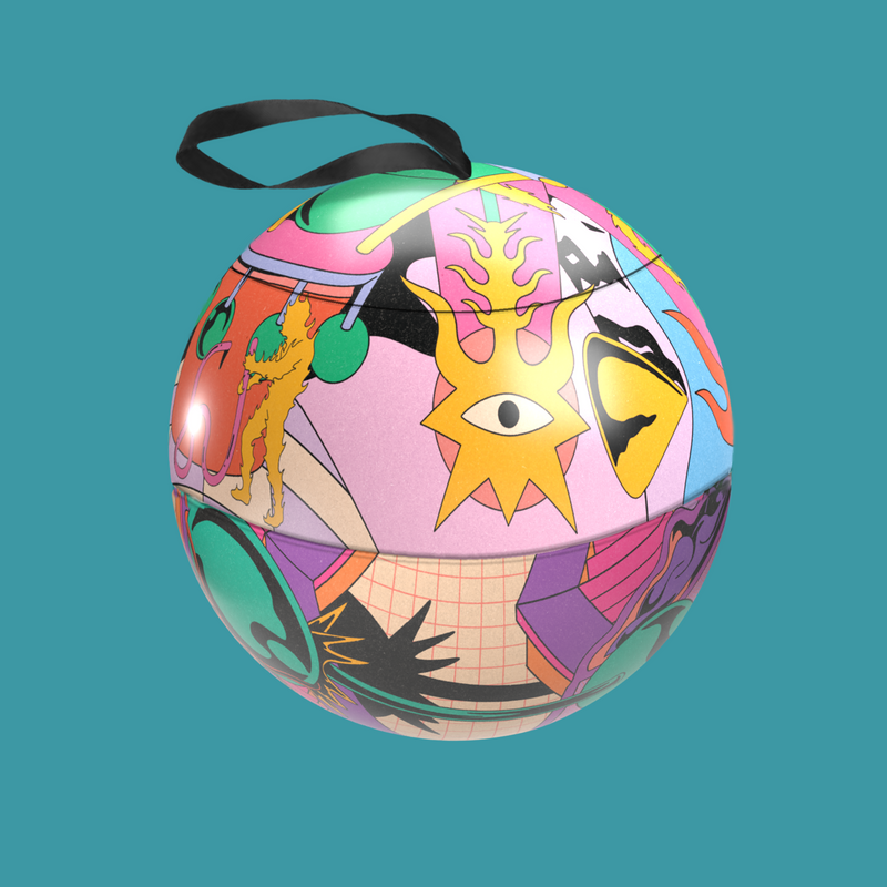 Raspberry Truffles Bauble Tin // 100g