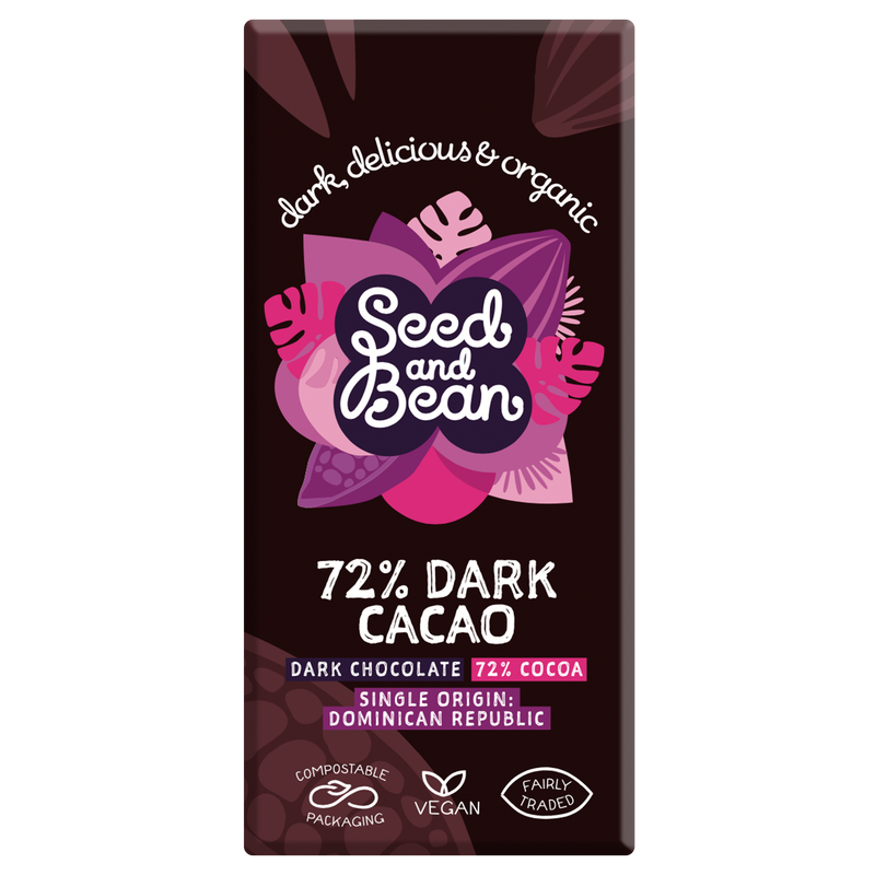 Extra Dark Chocolate 75g Bar (72% Cocoa)