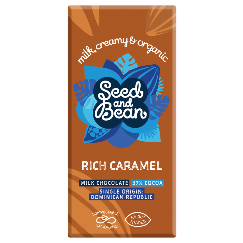 Rich Caramel Milk Chocolate 75g Bar (37% Cocoa)