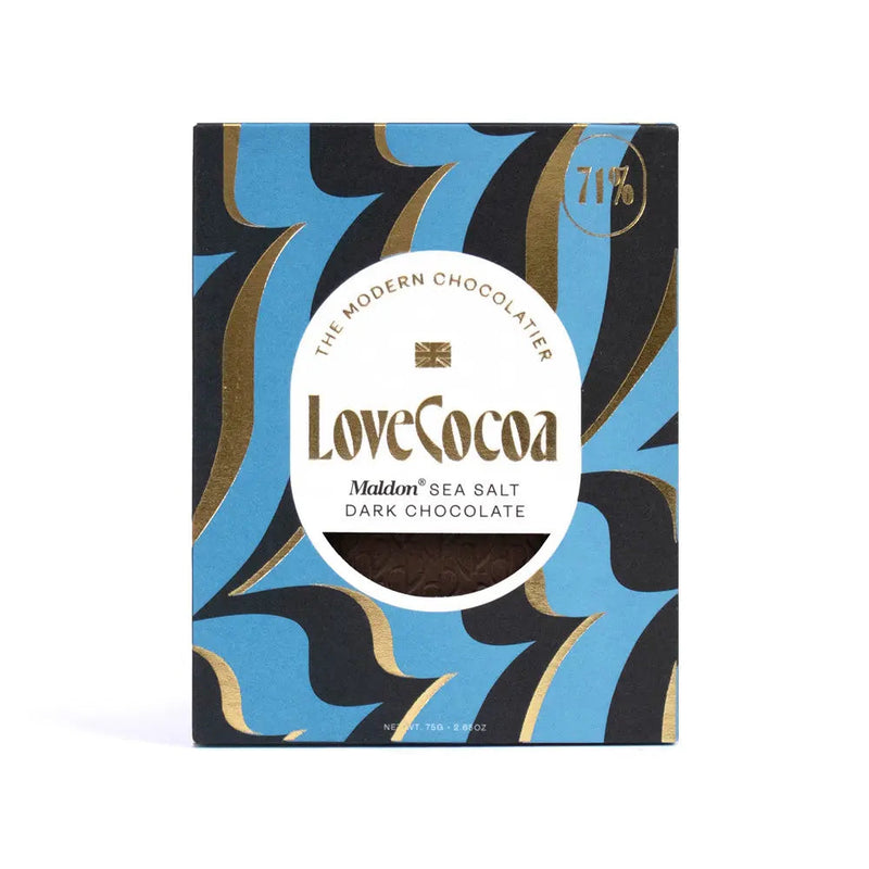Maldon Sea Salt Dark Chocolate Bar (Vegan) - Love Cocoa