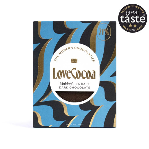 Maldon Sea Salt Dark Chocolate Bar (Vegan) - Love Cocoa