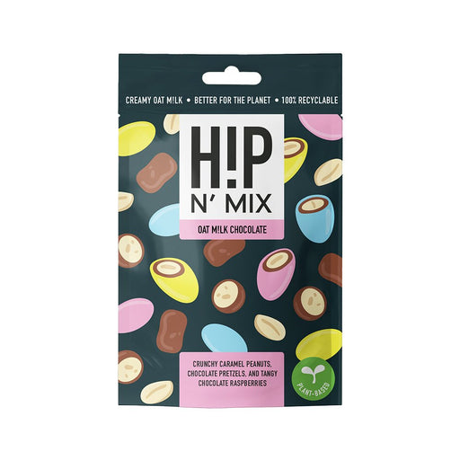 H!P N' MIX Crunchy Caramel Peanuts, Pretzel & Raspberry Oat M!lk Chocolate Pouch - H!P Chocolate